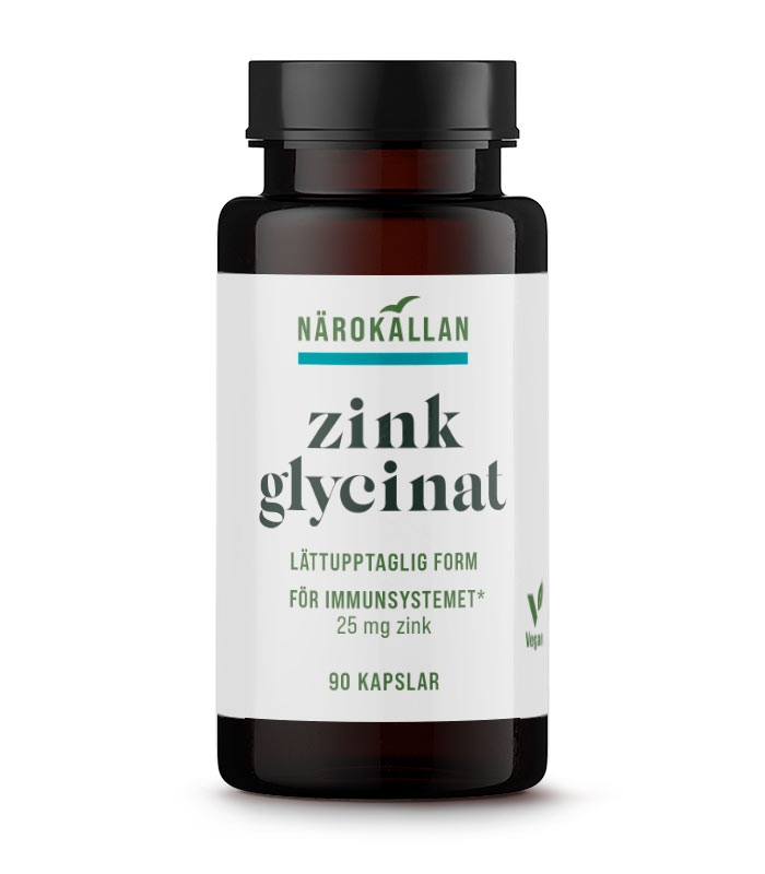 Närokällan Zincglycinat • Sink i lettopptakelig form for hud, hår og immunforsvar