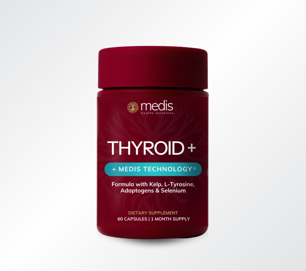 Medis Thyroid+ er en synergistisk formel utviklet for å støtte skjoldbruskkjertelens helse, energi og hormonbalanse.